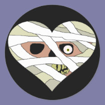 Mummy Heart Face stickers