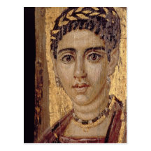 Mummy Portrait of a Woman, from Fayum, Romano-Egyp Postcard