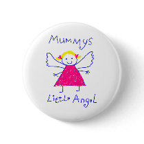 Mummy's Little Angel Button