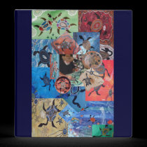 Mundara's Turtles Collage Binder binders