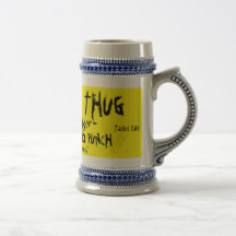 MUNDER THUG-Amber/Logger-The O'L ONE, TWO PUNCH Coffee Mug