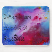 mundos de acuarela mouse pads