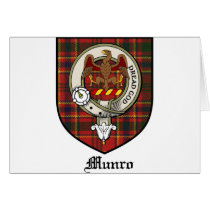 Munro Clan Crest Badge Tartan Greeting Card