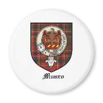 Munro Clan Crest Badge Tartan Refrigerator Magnet
