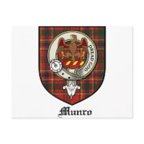 Munro Clan Crest Badge Tartan Postcards
