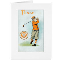 Murad College Series - 1910 - Texas Golfer Greeting Cards