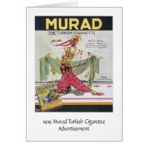 Murad Turkish Cigarettes Greeting Cards