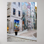 Mural in Quebec City posters