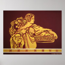 Mural of Roman Woman Posters