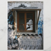 Mural on house, Taipei, Taiwan Custom Flyer