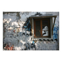 Mural on house, Taipei, Taiwan Photo Print