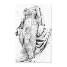 Mural Studies - Drapery - Botany 1896 Gallery Wrapped Canvas