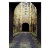 Murder Corridor, Barbican, Alnwick Castle, Northum Greeting Card