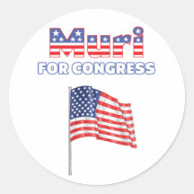 Muri pour le drapeau américain patriotique du cong adhésifs ronds