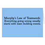 Murphy's Law for Teamwork Card