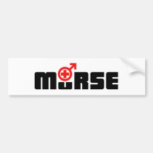 Murse logo on white bumper stickers