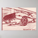 Muscle car poster posters