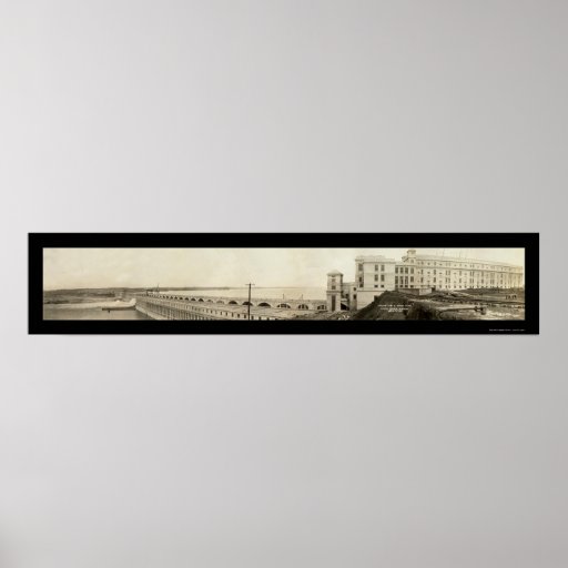 Muscle Shoals Dam Photo 1926 Print