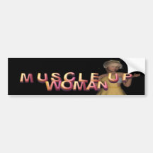 Muscle SUPÉRIEUR vers le haut de fille Autocollants Pour Voiture