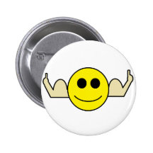 muscles badge pinback button