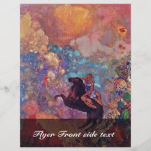 Muse On Pegasus By Redon Odilon (Best Quality) Full Color Flyer