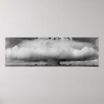 Mushroom cloud from an atomic bomb explosion posters