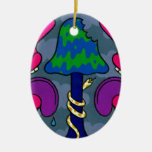 Mushroom Gloom #2 Christmas Tree Ornaments
