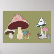 Mushroom Grouping Poster