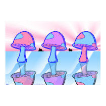 Mushroom reflection print (Customizable!) posters