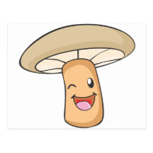 Mushroom Shirt : Cute Happy Mushroom Shirt Postcard