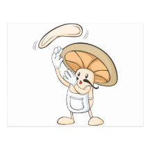 Mushroom Shirts - Mushroom Chef Baker Dough Postcards