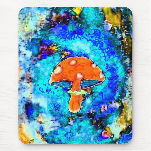 Mushroom  Tye Dyed Mouse Mat