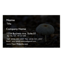Mushrooms Dirt Leaves Business Cards