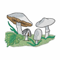 Mushrooms Embroidered Polo Shirt