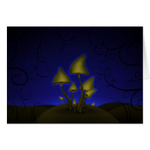 Mushrooms (Halloween Night) Greeting Card
