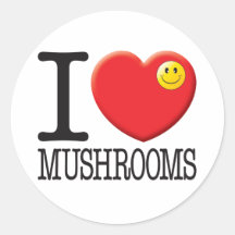 Mushrooms Round Sticker