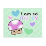 Mushy Puffs So Mushy Kawaii Postcard