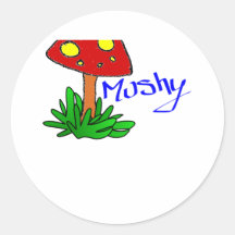 mushyt autocollant rond