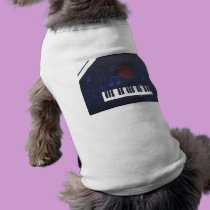 Music Abstract - Blue Notes pet clothing