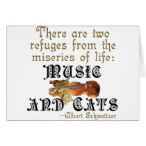Music and Cats Greeting Cards