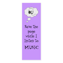 music bookmark business card template