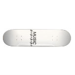 Music bottom with staff at bottom skateboard decks
