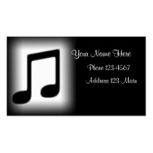 Music Card Business Card Template