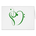 Music Clef Heart T-shirts and Gifts. Card