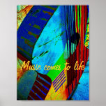 Music comes to life print