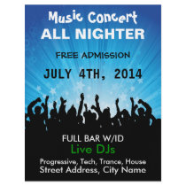 Music Concert All Nighter Music Flyer