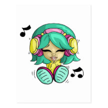 Music cutie post card
