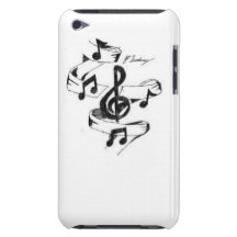 Music Drawn Barely There iPod Cases