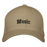 Music embroidered hats