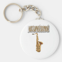 Music Equipment Saxophone Keychain